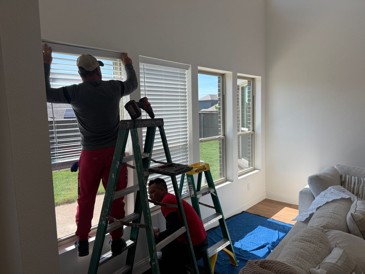 Blinds or Electronic Roller Shade installation for Light It Up AV and Turf in Keller, TX