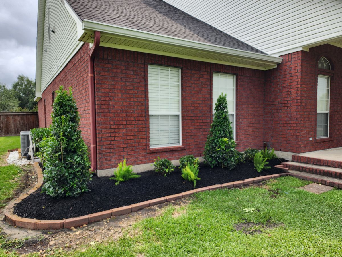 Mulch Installation for Bruno's Professional Lawn's & Landscape in Beaumont, TX