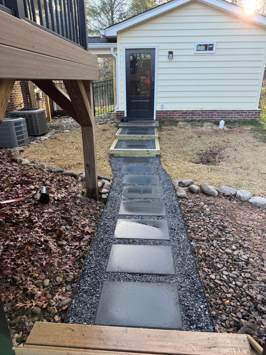 Hardscaping for Quartz Creek in Claremont, NC