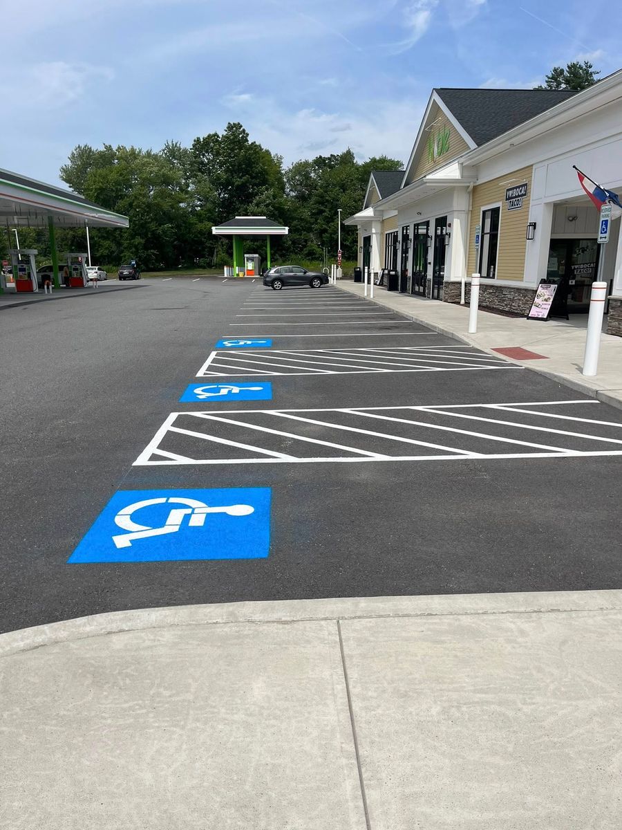 Striping for Cates Sealcoating and Striping in Charlton, MA