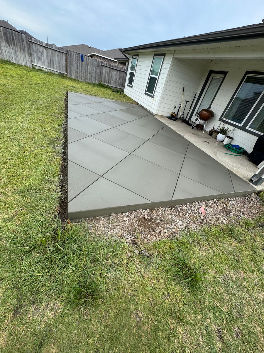 Patio Design & Installation for NG Concrete Services in Houston, TX