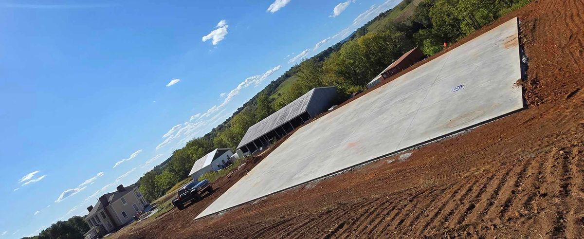 Concrete Slab Construction for Miilan Construction in Boonville, NC
