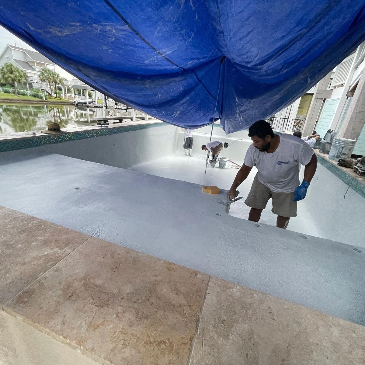 Pool Deck Paving for Azteca Pool Construction LLC in Houston, TX