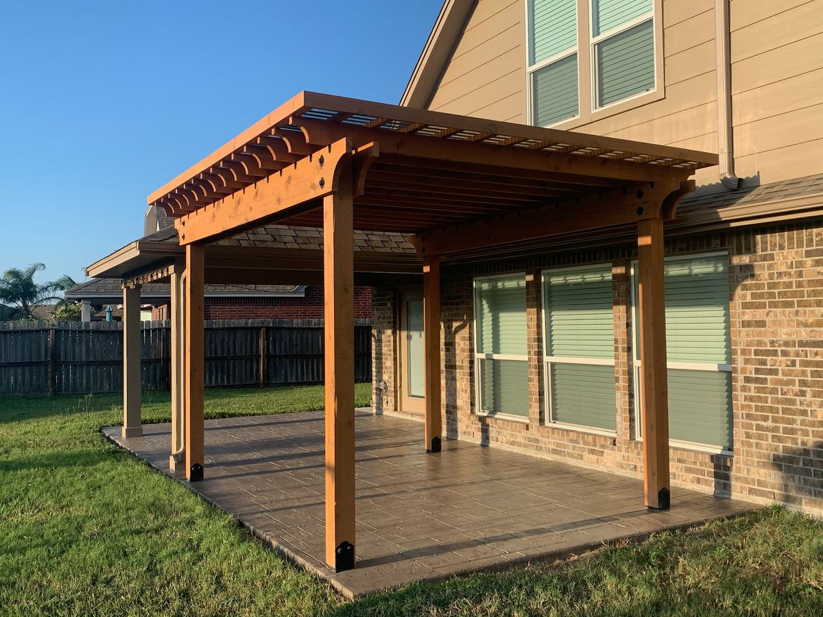 Custom Pergolas for Keen Decorative Concrete in Corpus Christi, TX