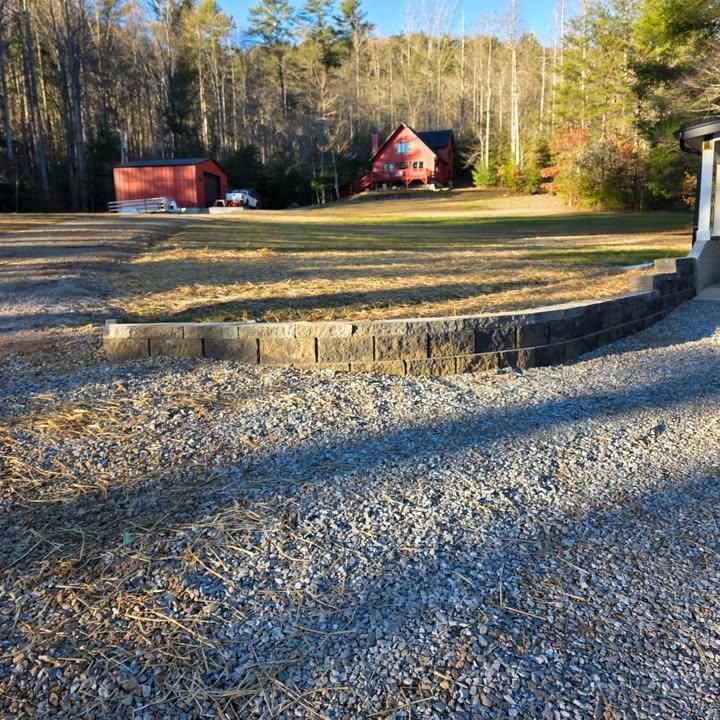 Retaining Wall Construction for C & D Landscaping Services LLC in Blairsville, GA
