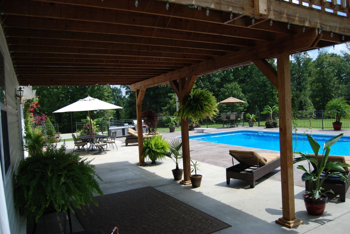 Pools and decks for JW Johnson Construction in Linden, TN