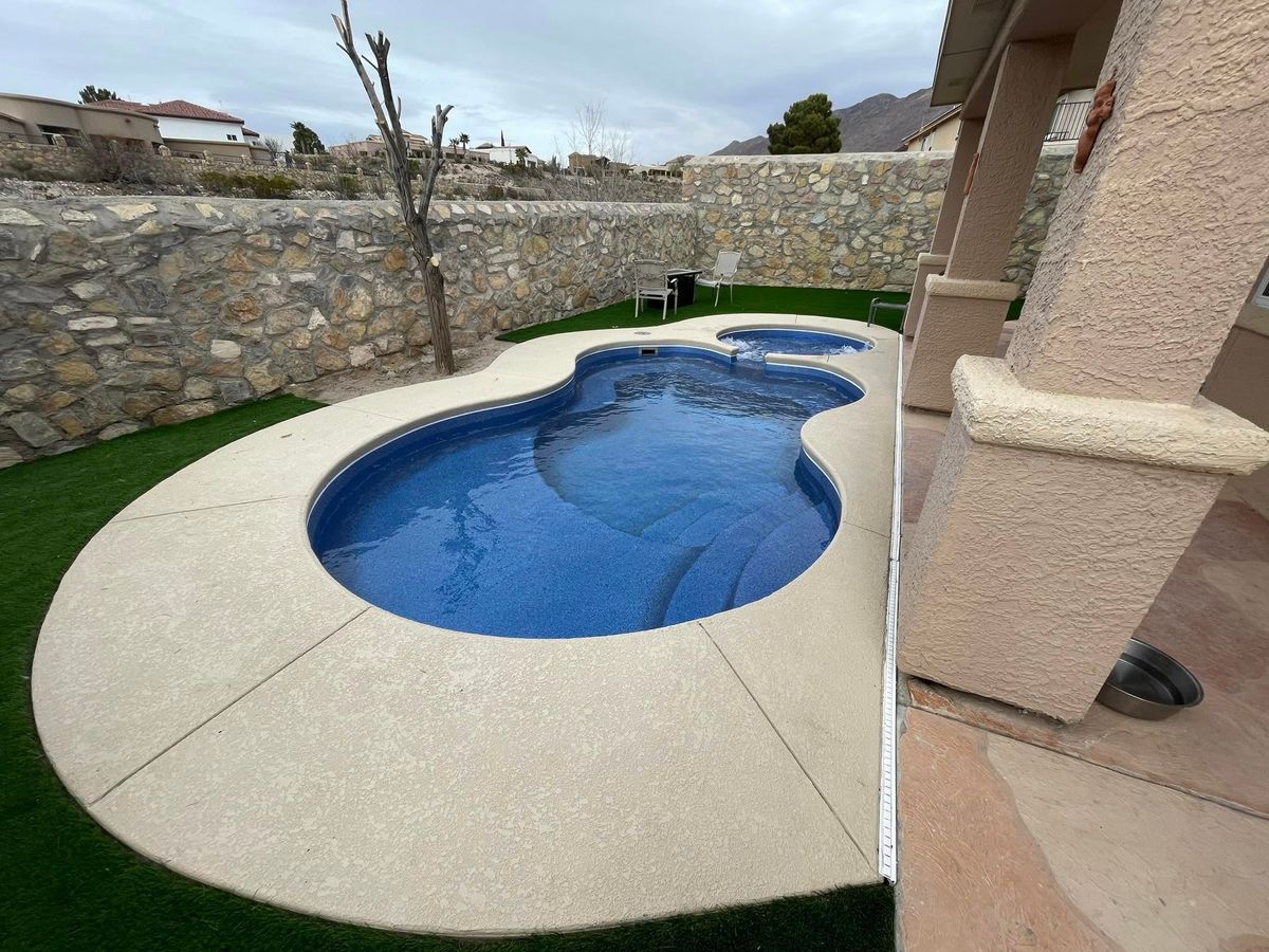 Custom Pool Construction for Alvarado Pool and Concrete in El Paso, TX