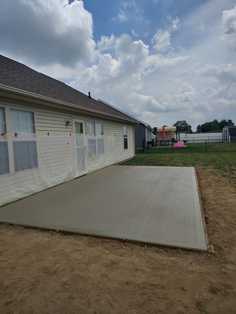 Concrete Installation for W.A. Concrete & Home Projects in Richmond, IN