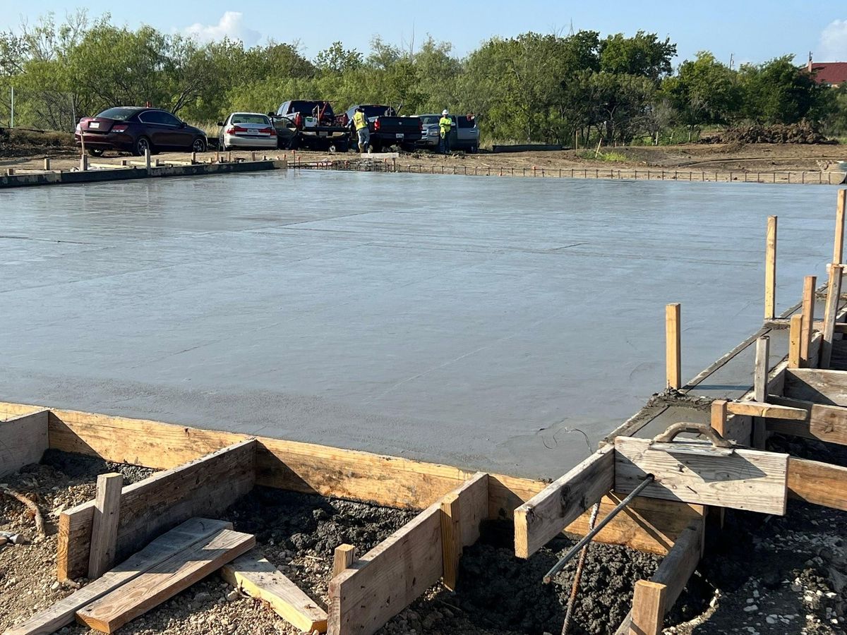 Concrete Slab Construction for BMX Concrete in Bastrop, TX
