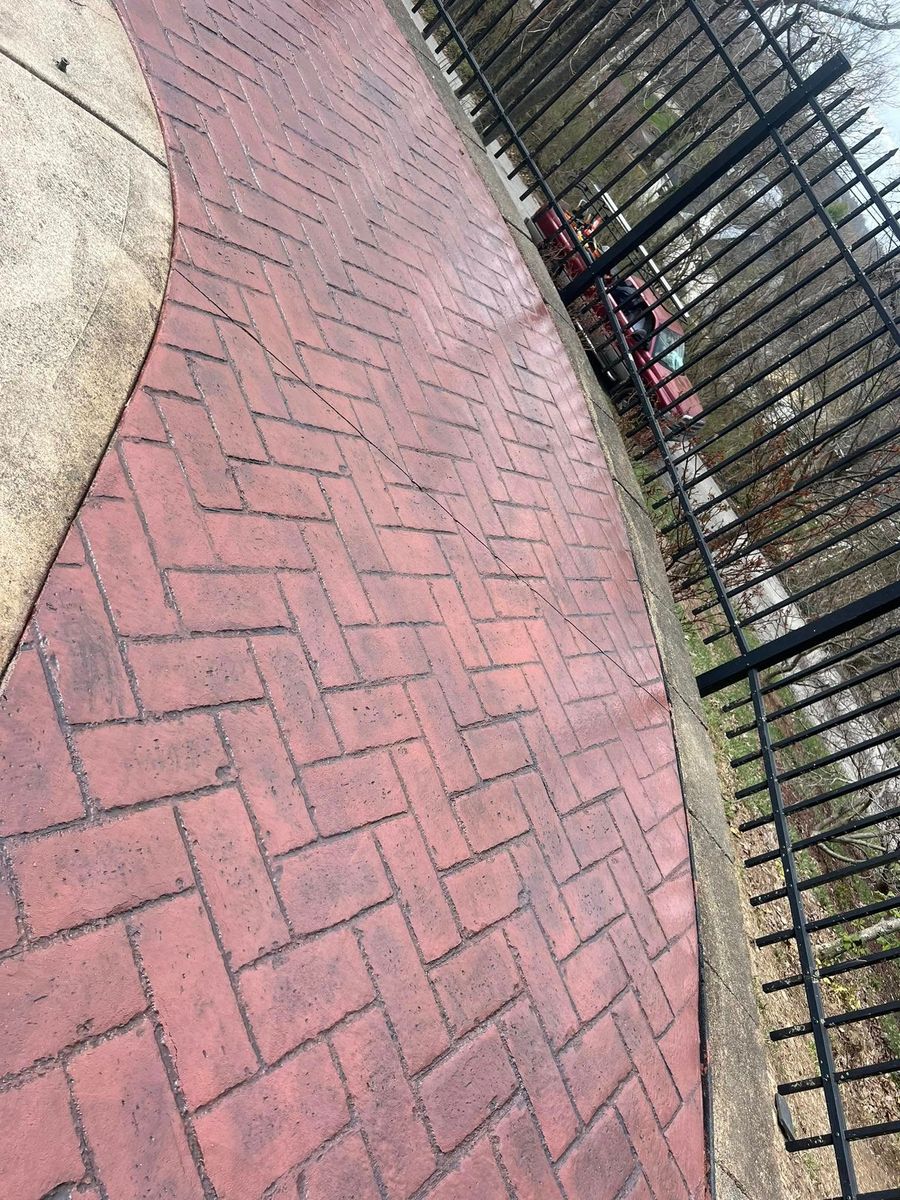 Stamped Concrete Installation for Curtis Concrete Contracting in Trenton, OH