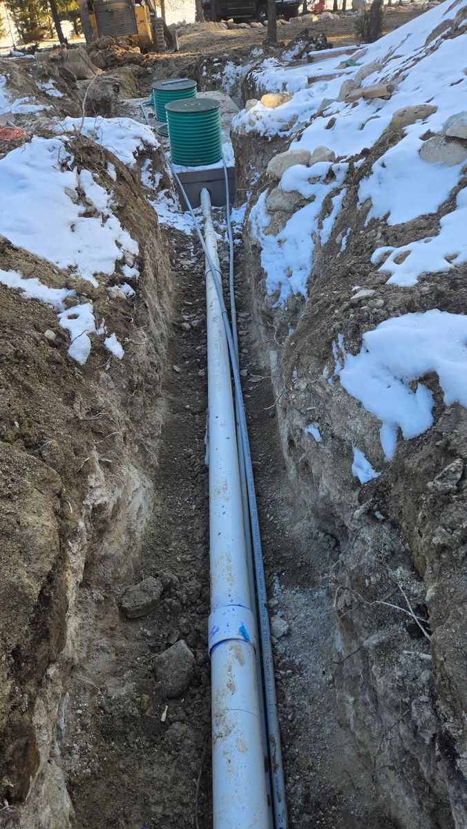 Septic System Installation for Bull Mountain Stoneworks & Excavation in Kalispell, MT