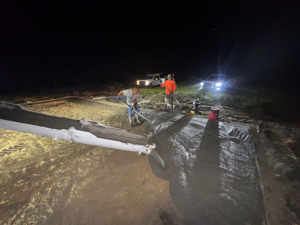 Concrete Slab Construction for Cameron Enterprises in Live Oak, FL