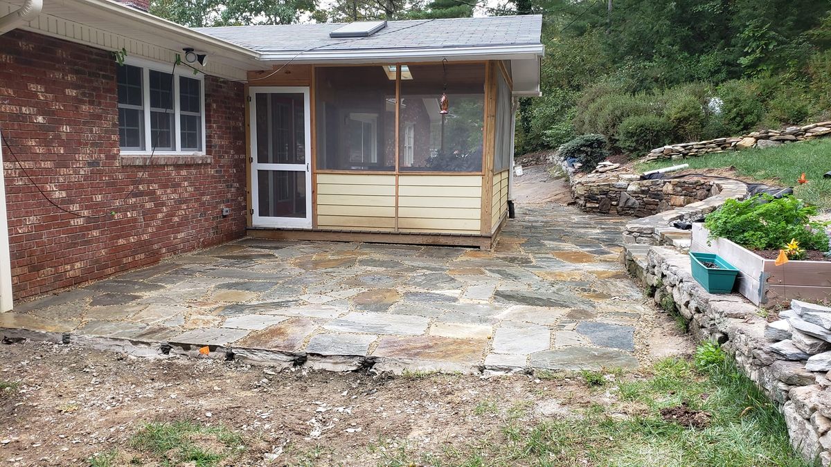 flagstone stone work for Acosta's Stone Work in Henderson, NC