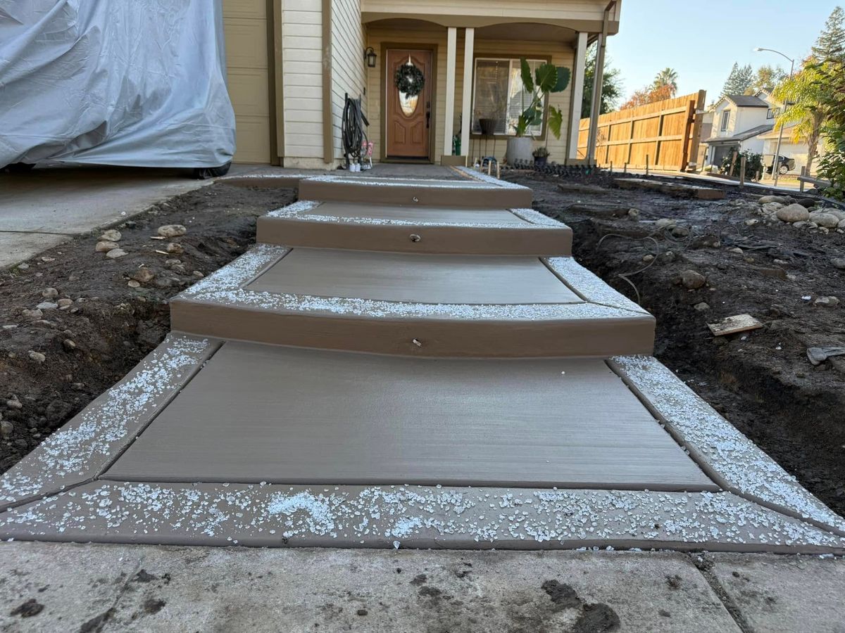 Sidewalk Installation for 4 Seasons Concrete Inc. in Gardena, CA