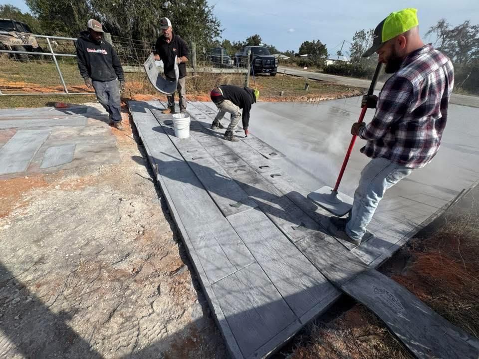 Site Preparation for All Phases Decorative Concrete in Sebring, FL