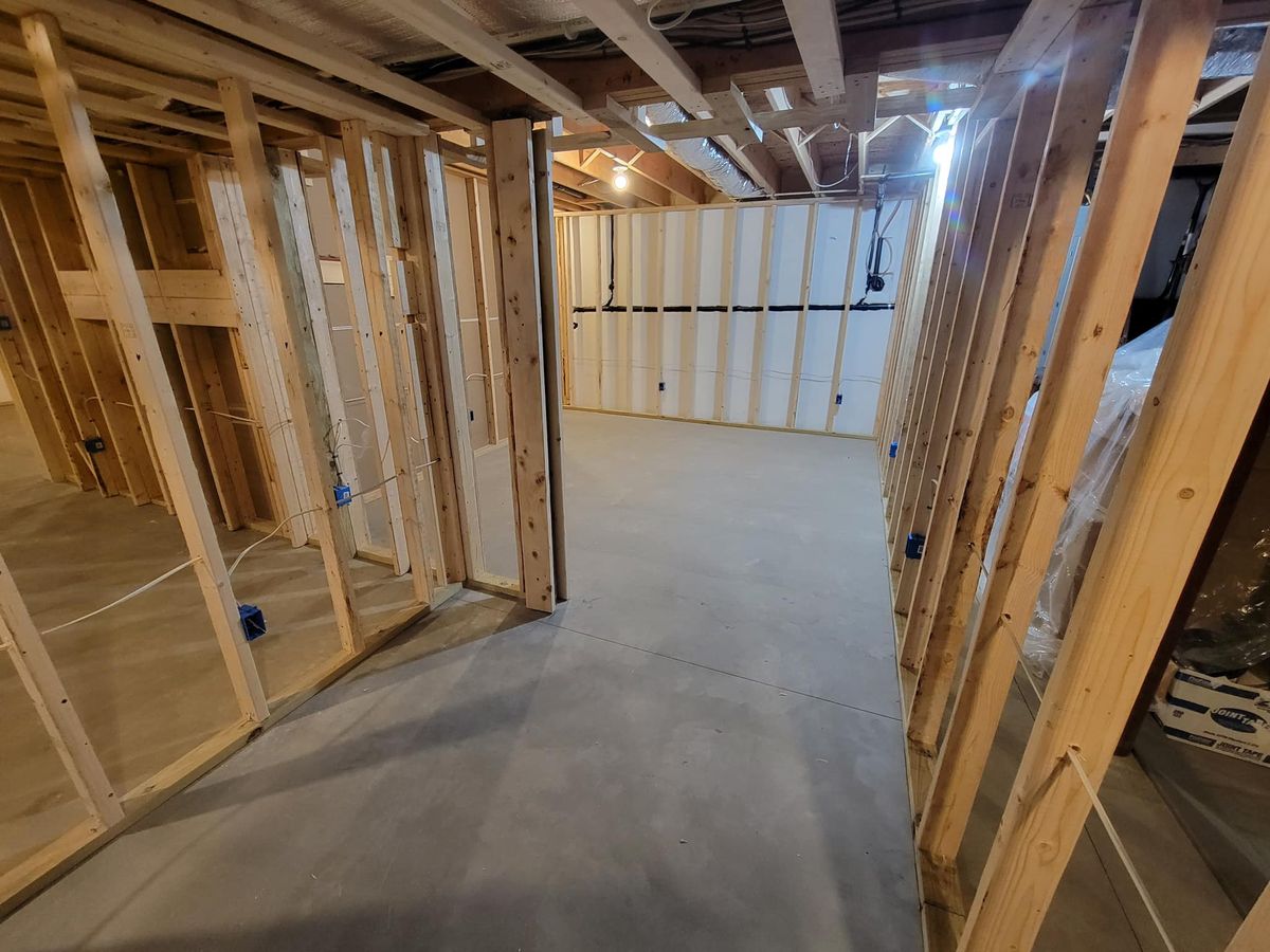 Basement Renovation for CV Construction LLC in Hebron, CT