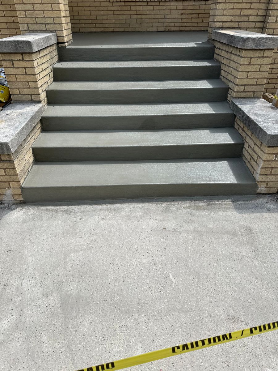 Stair Design & Installation for Fuentes Concrete Construction in Hammond, IN