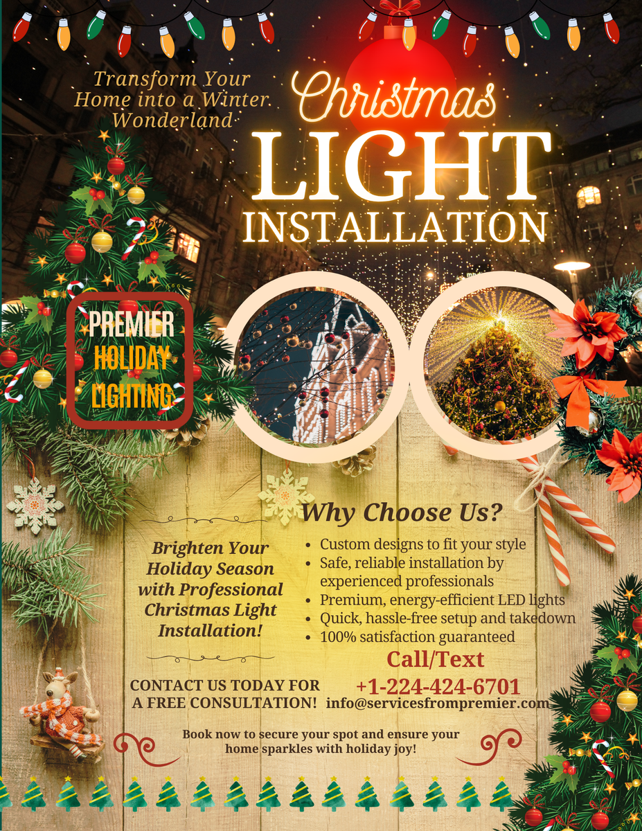Holiday Lighting for Premier Partners, LLC. in Northbrook, IL