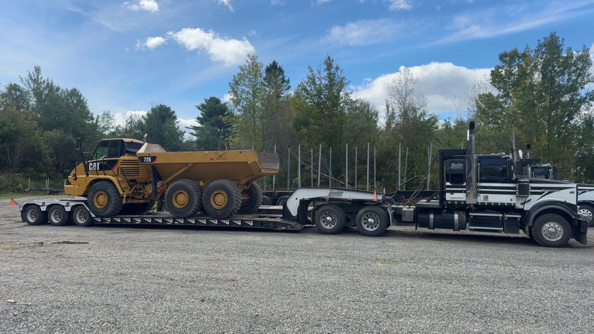 Heavy Equipment Transportation for Gardner Road Company in Winn, ME