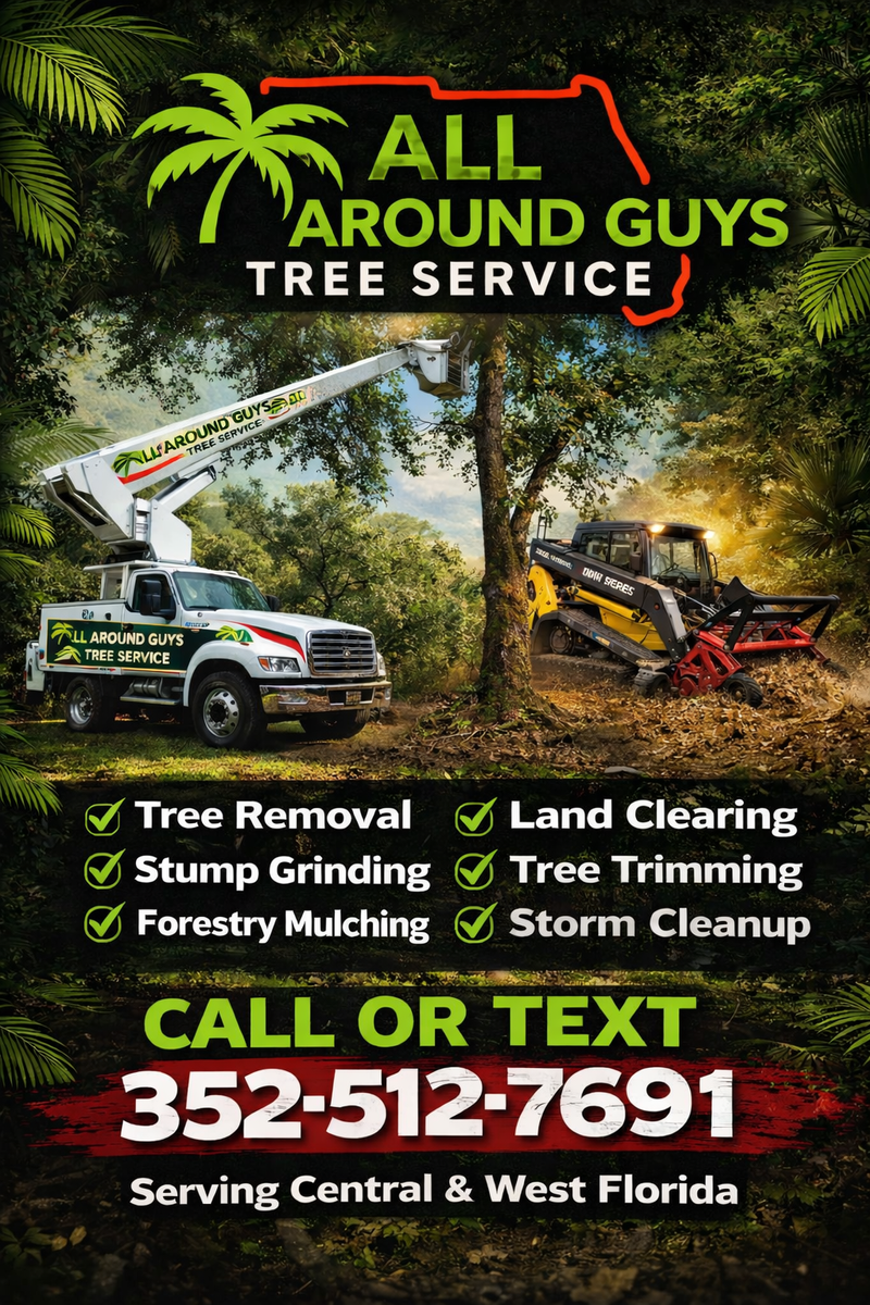 Tree Pruning and Trimming for All Around Guys Tree Service in Ocala, FL