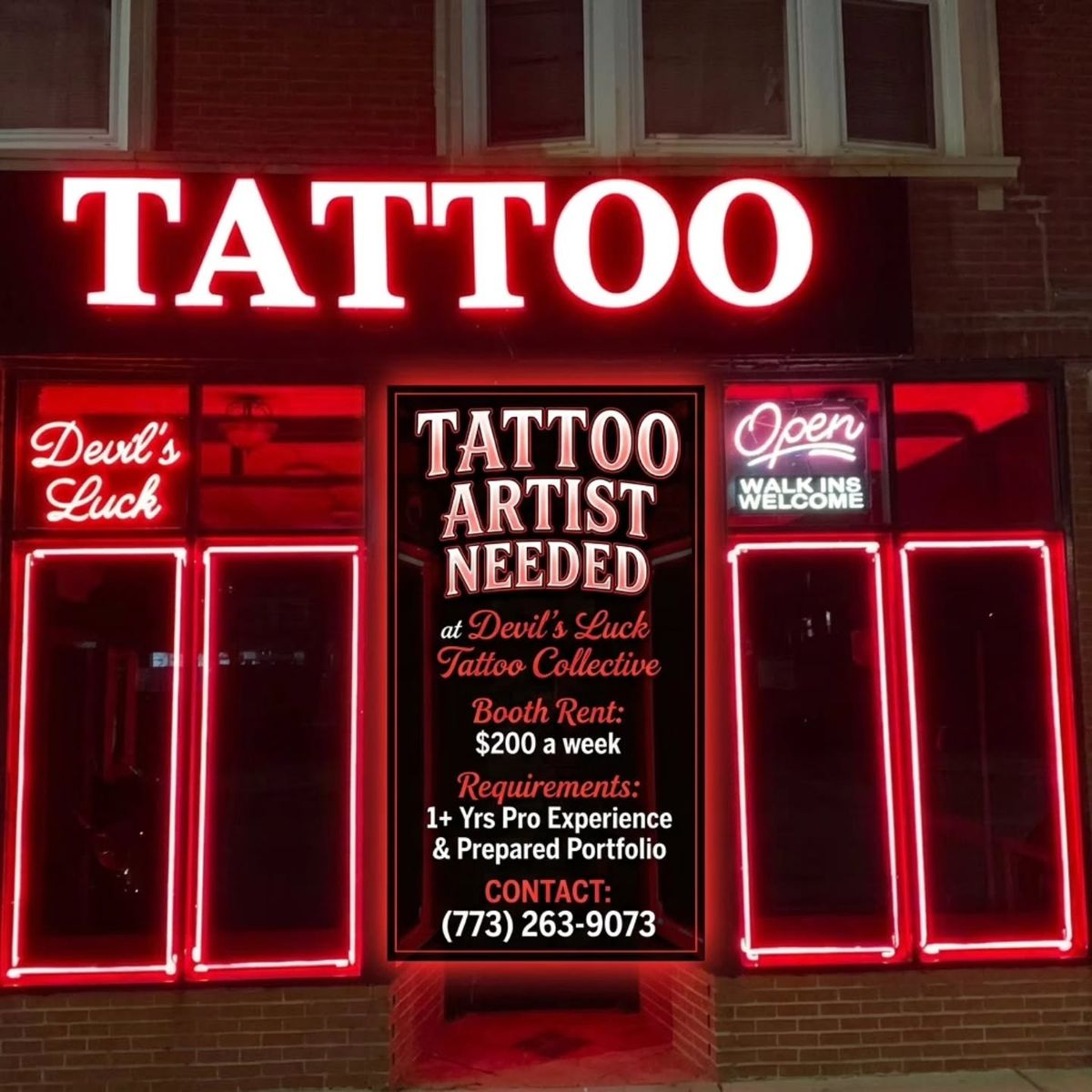 Tattoos for Devil's Luck Tattoo Collective in Chicago, IL