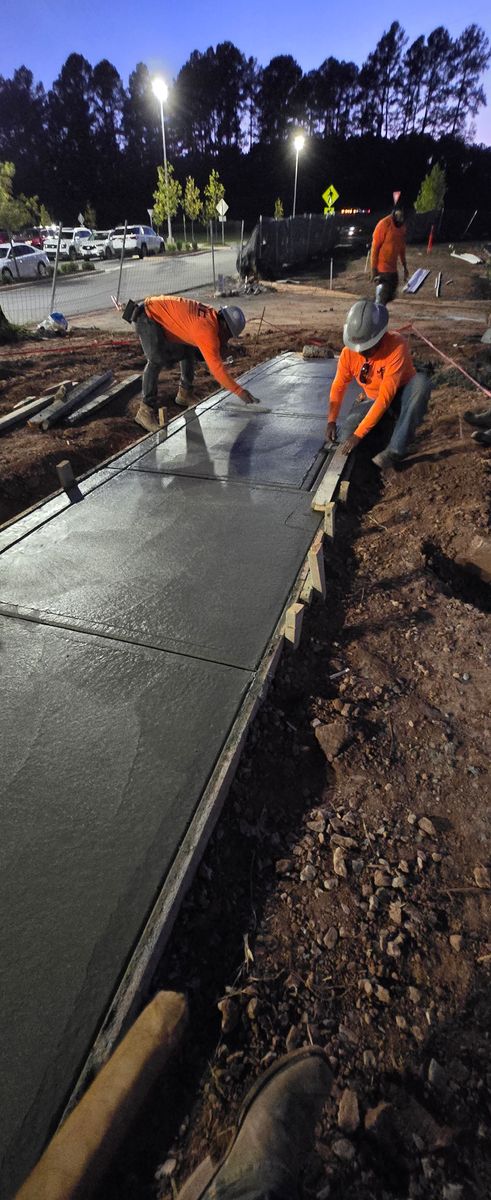 Commercial Concrete Work for Miilan Construction in Boonville, NC