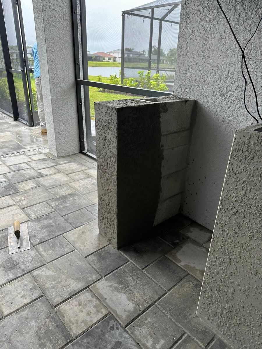 Stamped Concrete Installation for Third Generation Construction in Porter, TX