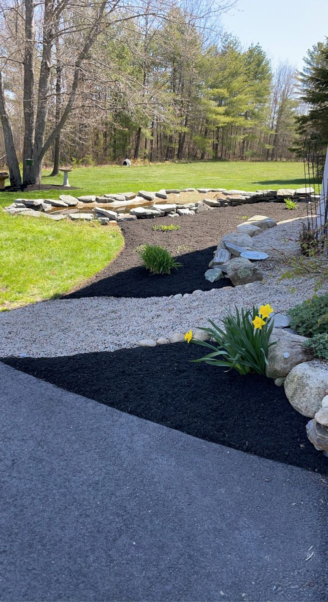 Mulching for Deering Ridge Landscaping in Waterboro, ME