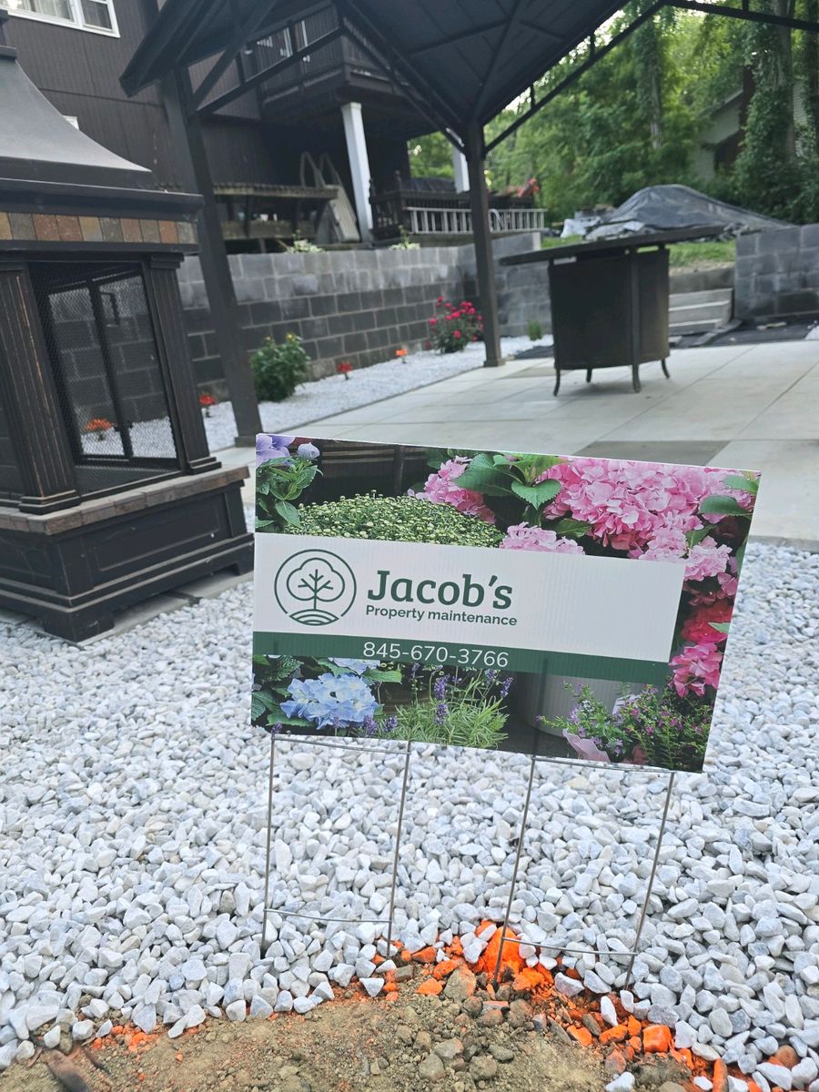 Patio/fireplace Design & Construction for Jacob’s Property Maintenance   in Dutchess County, NY