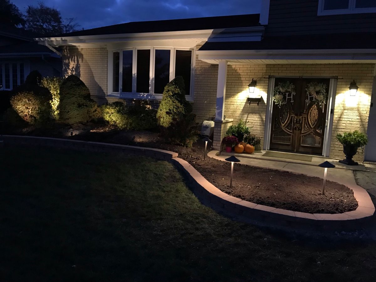 Outdoor Lighting for DG Stone & Landscaping Designs in DuPage County, Illinois