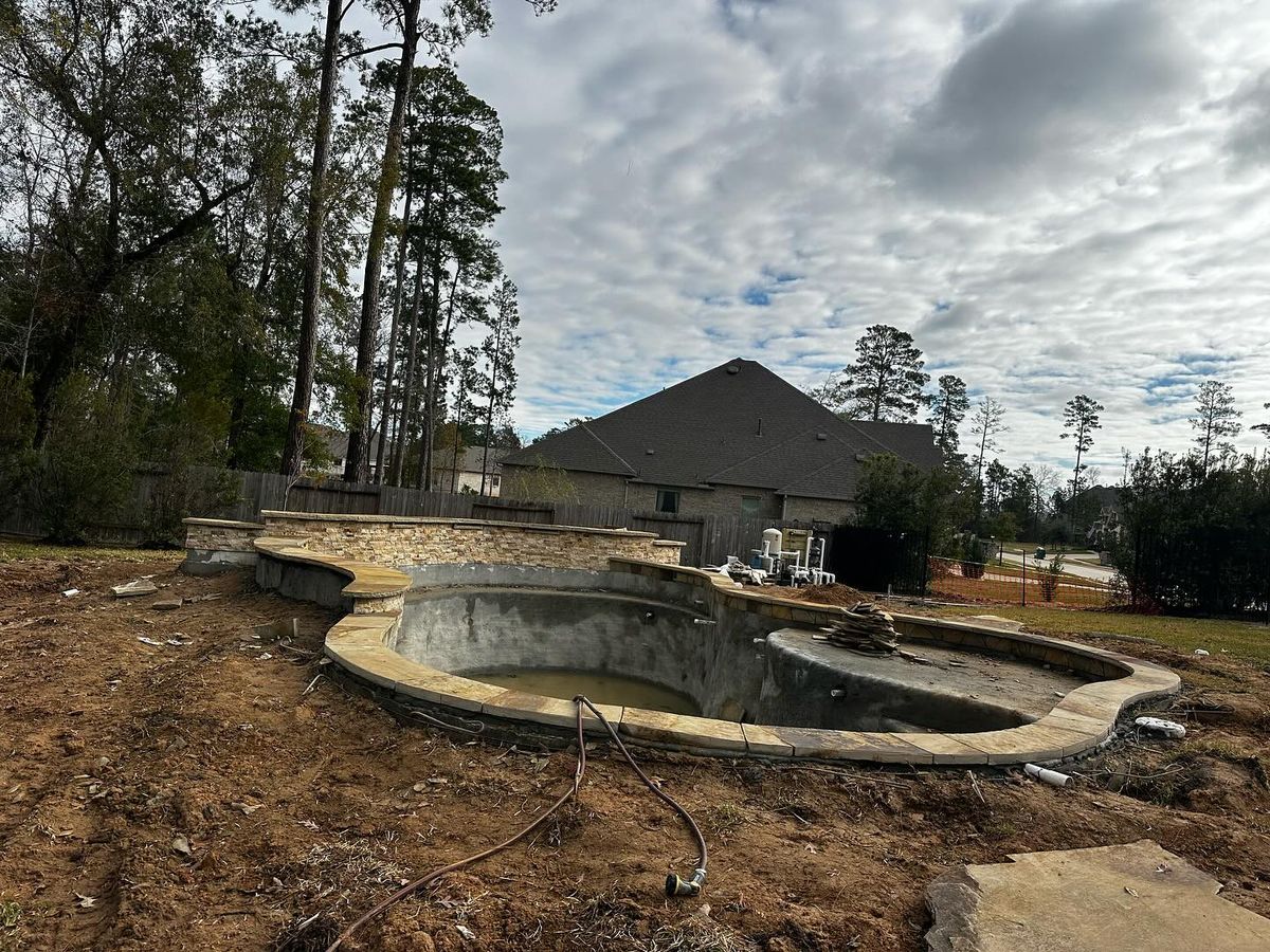 Custom Pool Construction for J & P Construction in Houston, TX