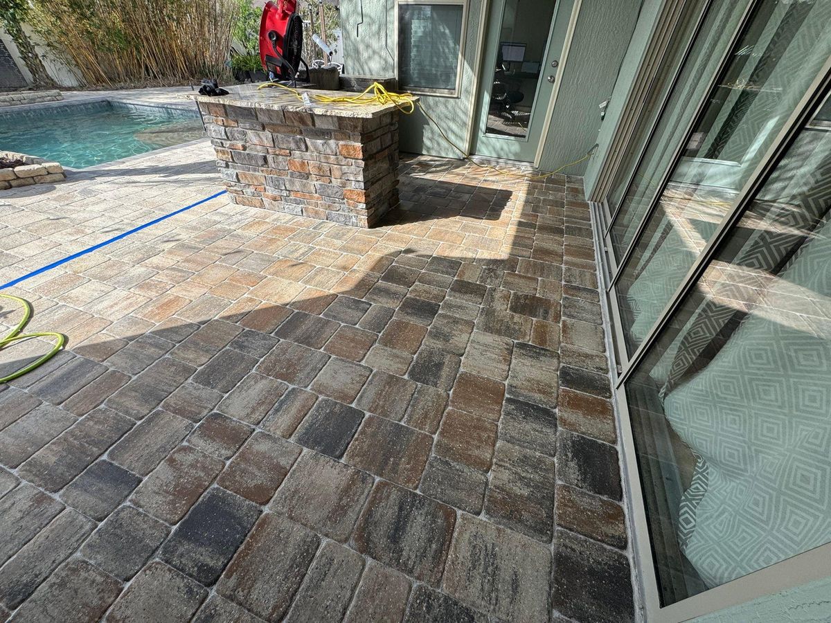 Pool & Patio Enclosure Wash for Patriotic Pressure Washing & Paver Sealing in Green Cove Springs, FL