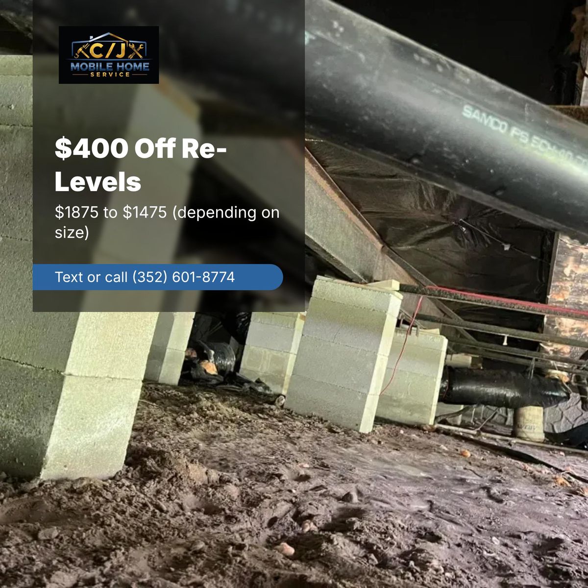 Re-Levels for C/J Mobile Home Service in Floral City, FL