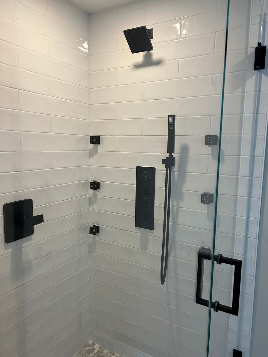 Custom Built Showers for J.Flora Plumbing in Abington, MA