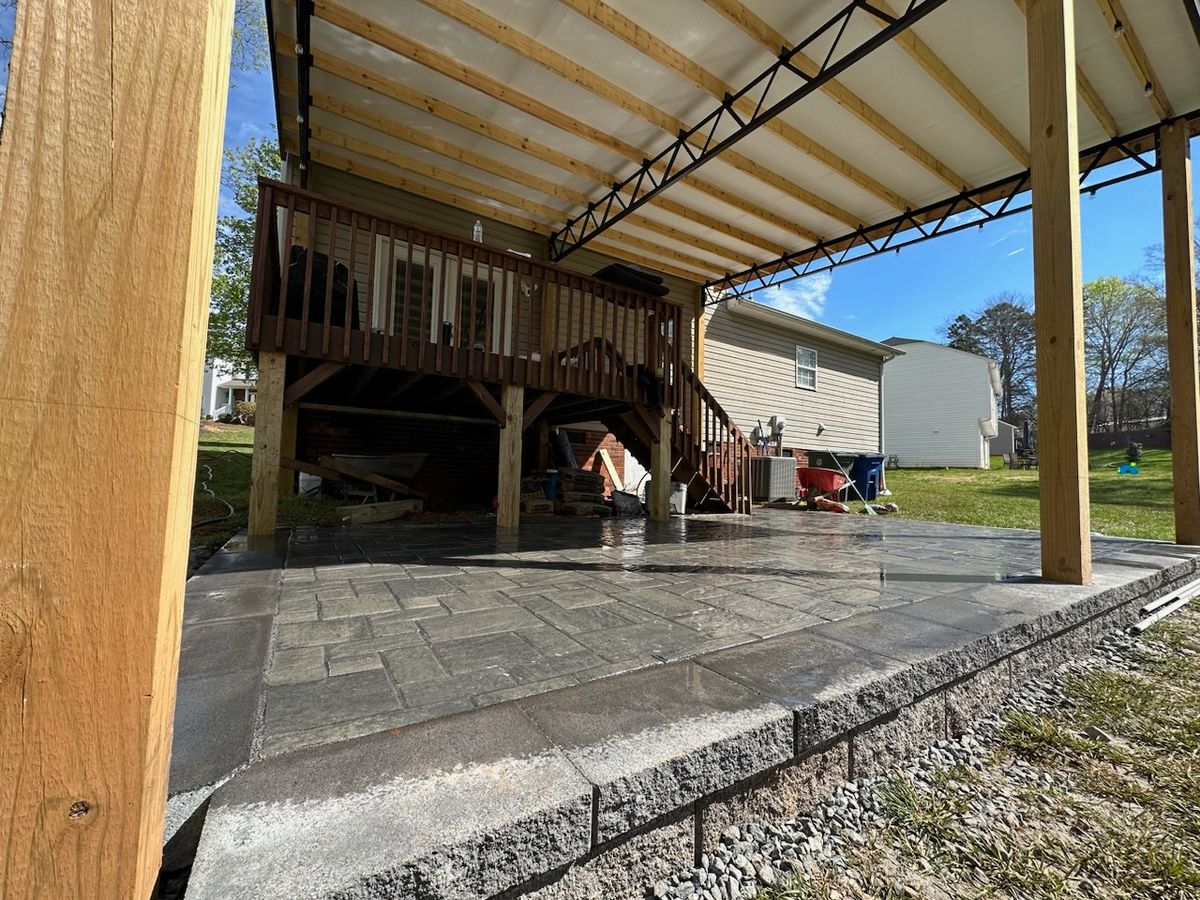 Retaining Wall Construction for Platinum Outdoor Services LLC in Conover, NC