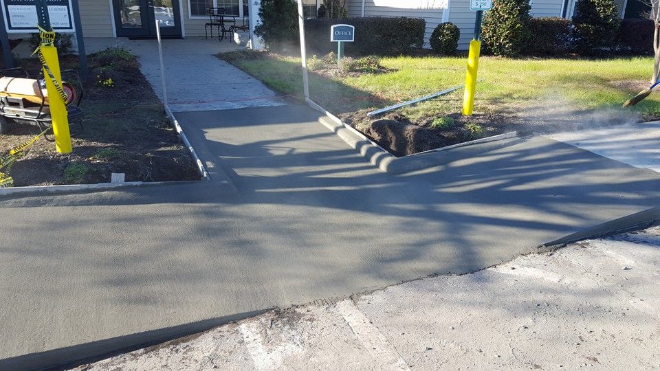 Sidewalk Installation for Concrete Cowboyz in Greenville, NC