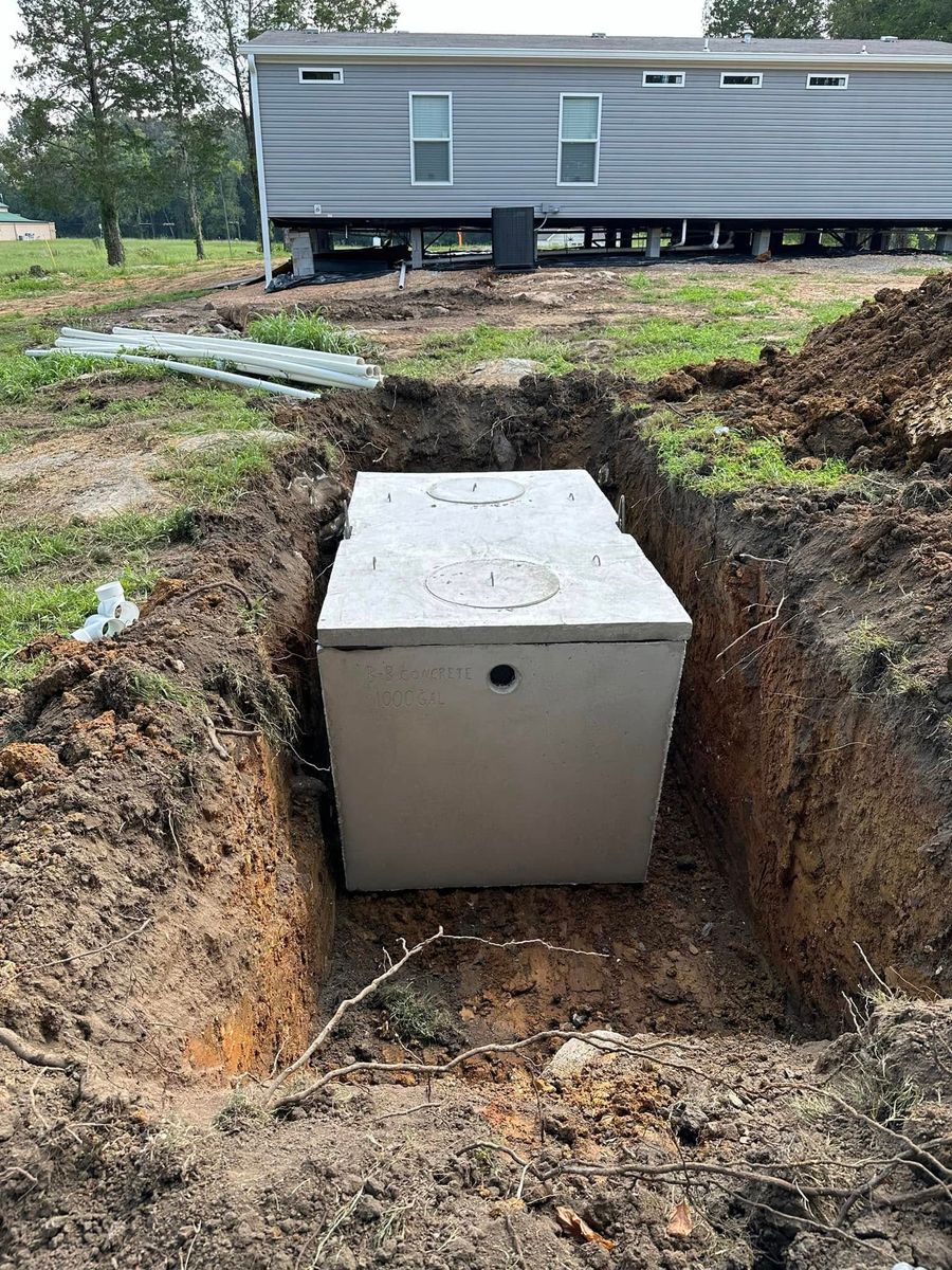 Septic Tank Installation for Green Land Management in Mount Pleasant, TN
