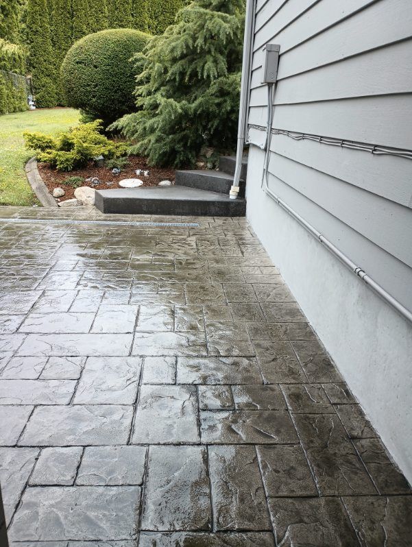 Stamped Concrete Installation for MC Concrete in Shelton, WA