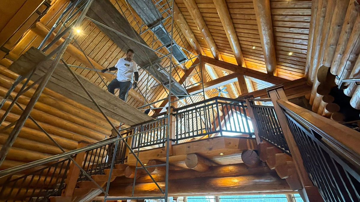 Log Home Chinking for Chewelah Painting in Spokane, WA