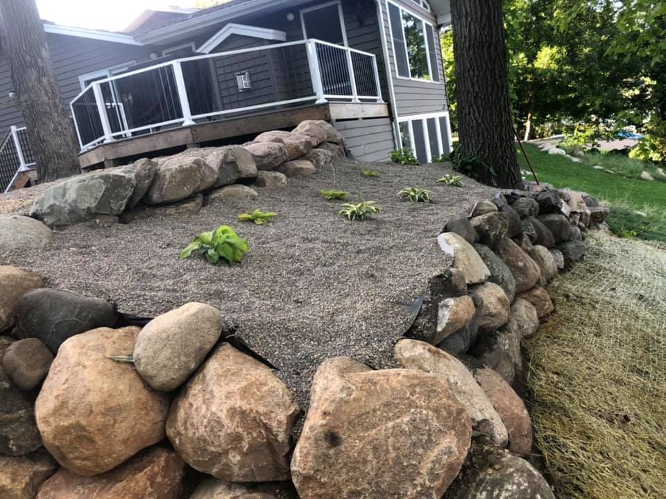 Retaining Wall Construction for Titan Landscaping in Rosemount, MN