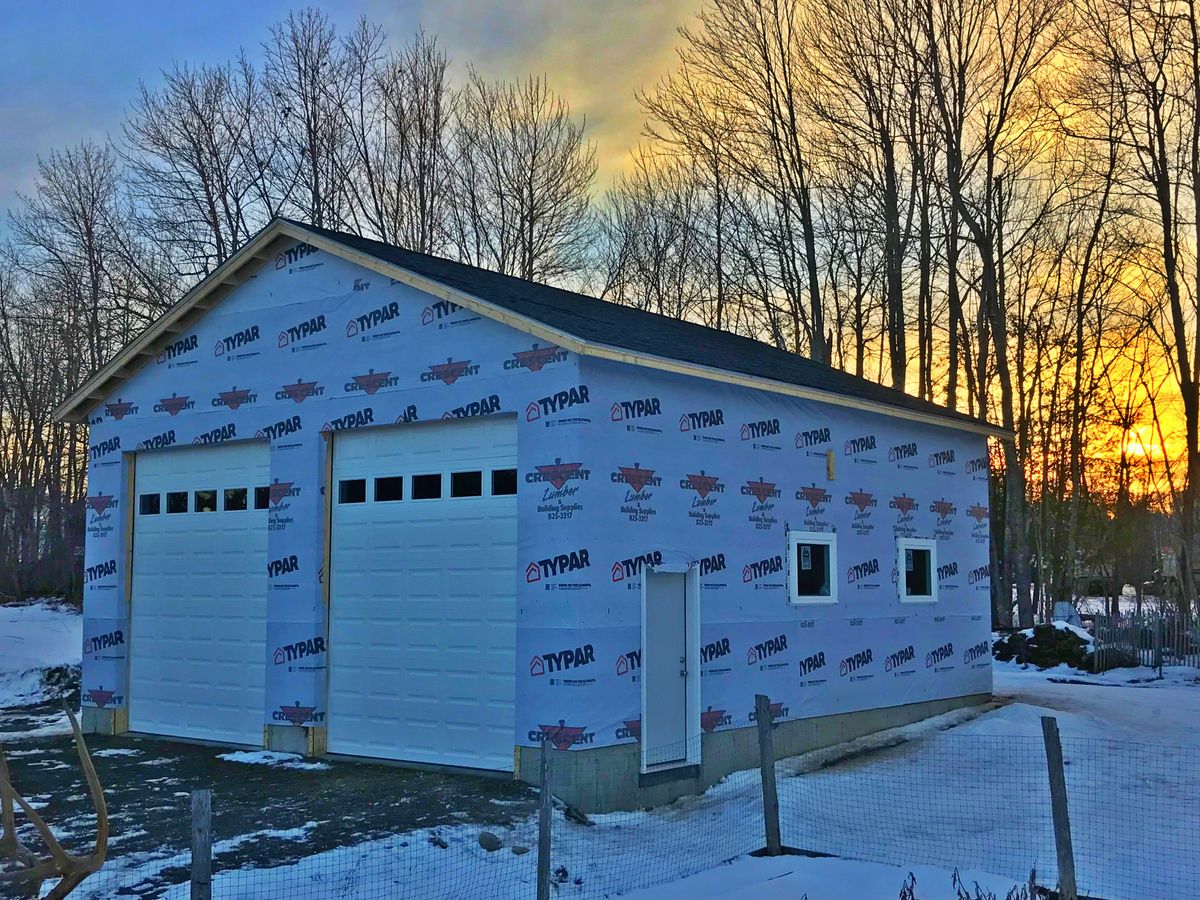 Garage Construction for True North Home Services in Brewer, ME