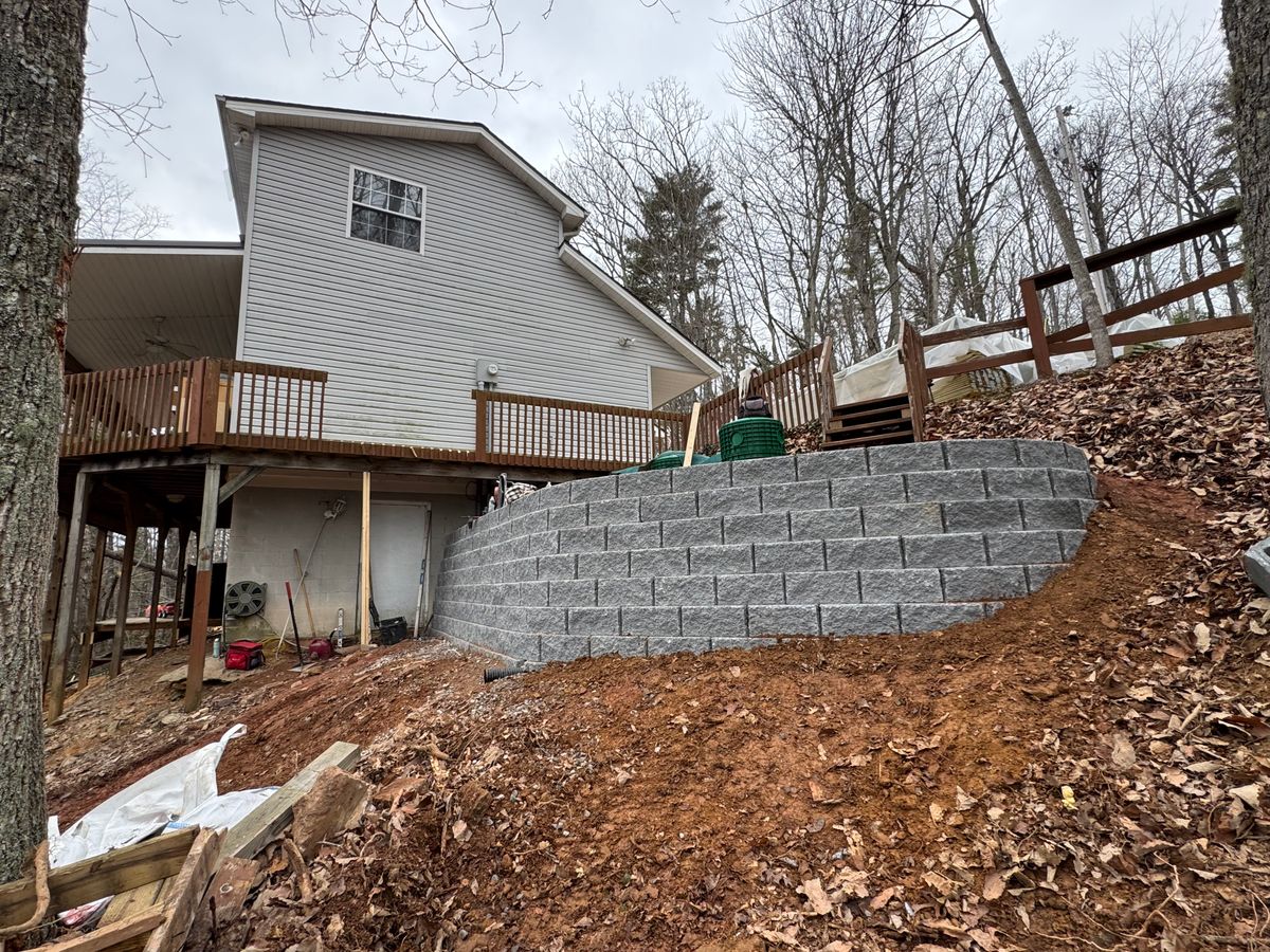Retaining Wall Construction for C & D Landscaping Services LLC in Blairsville, GA