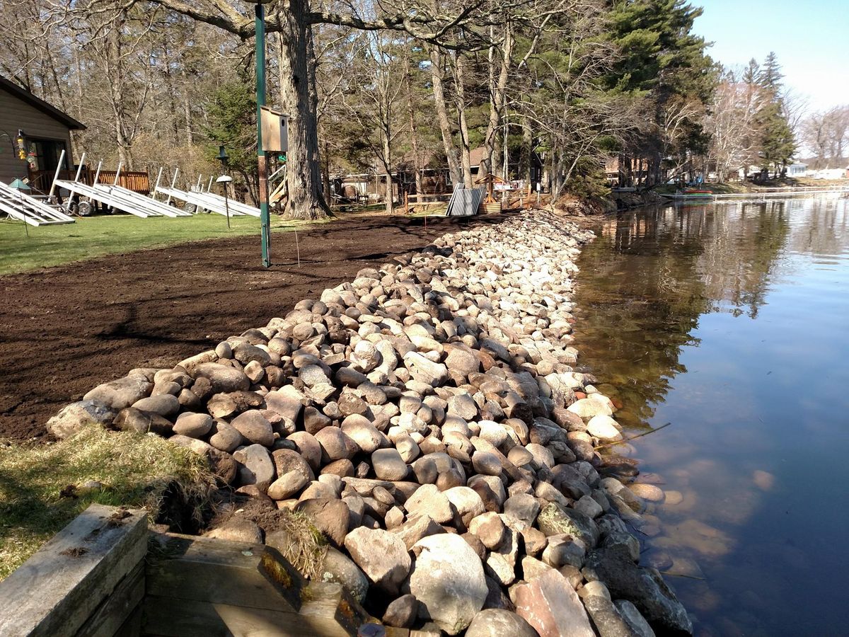 Landscape Design & Installation for Northern Ridge Dock & Lift in McGregor, MN