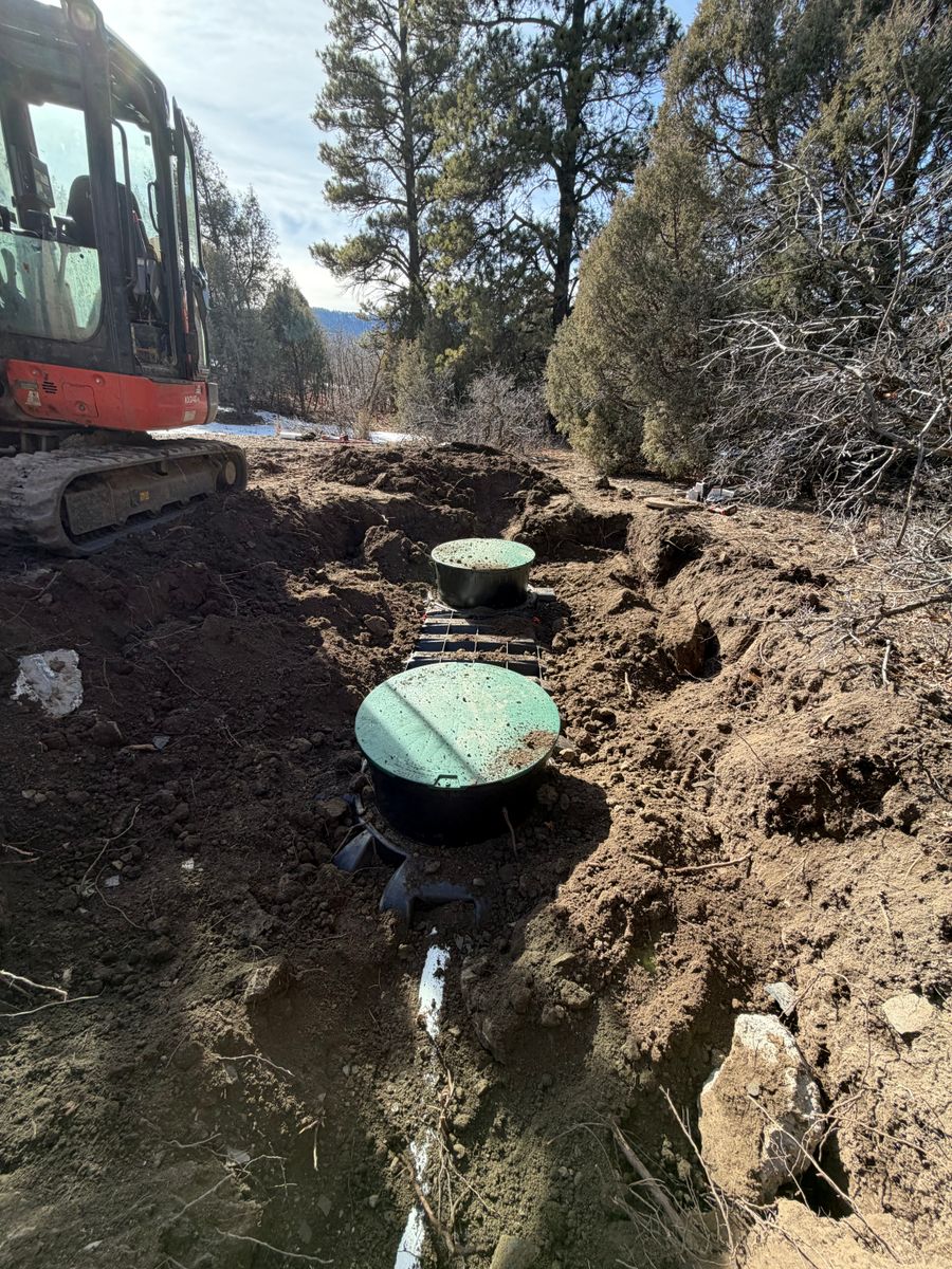 Septic System Install for Markham Septic & Excavation in Pagosa Springs, CO