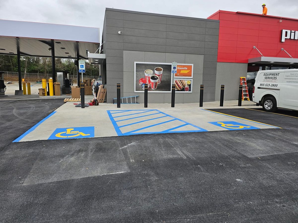 ADA Pavement Markings for Stripe A Lot in Knoxville, TN