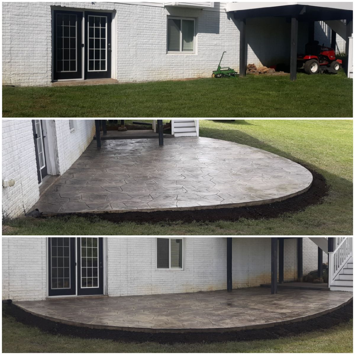 Stamped Concrete Installation for OBH Concrete LLC in Lusby, MD