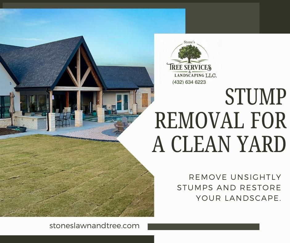 Stump Removal for Stone's Tree Services and Landscaping in Midland, TX