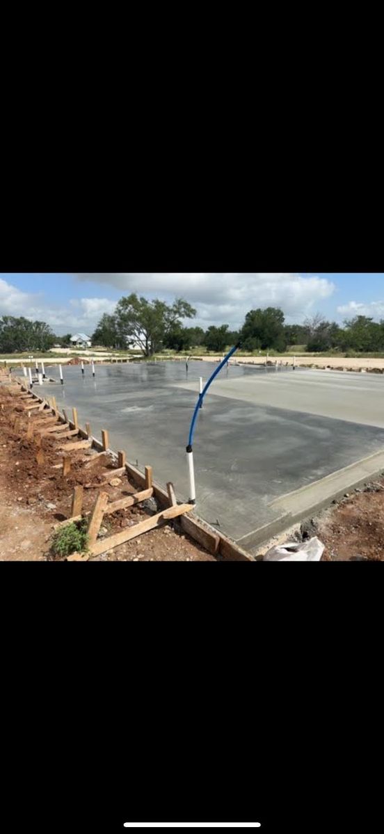 Concrete Slab Construction for Jay-T Construction in Burnet, TX
