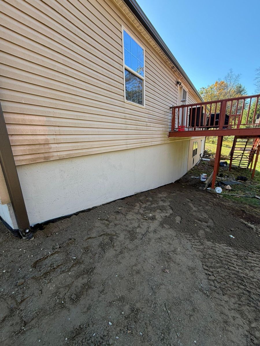 Foundation Sealing and Waterproofing  for Graham & Schriner Construction in Hinsdale, NH