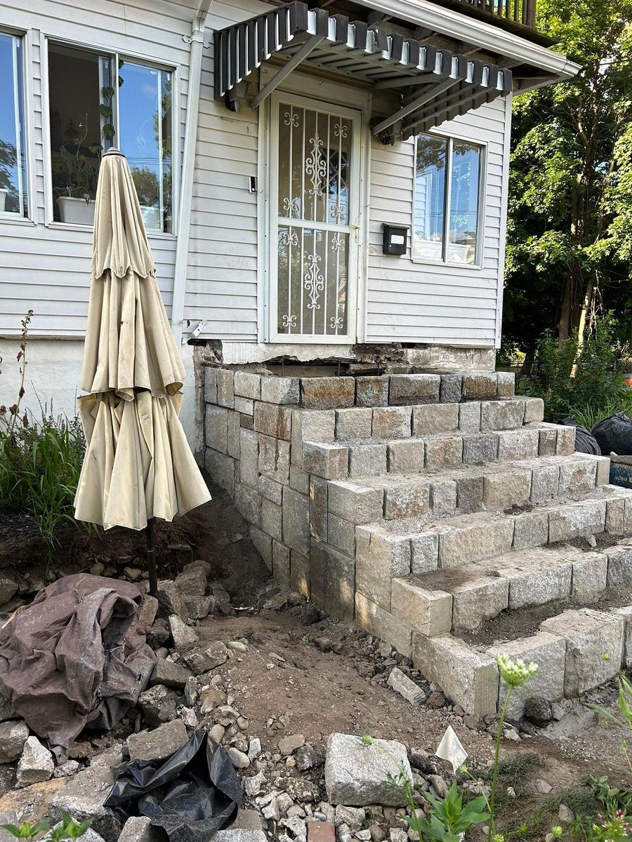 Retaining Wall Construction for D.S. Landscaping & Construction in Lynn, MA